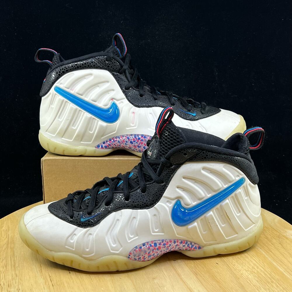 Nike Boys Little Posite Pro 644792-102 White Basketball Sneakers Sz 7y/ 8.5 W